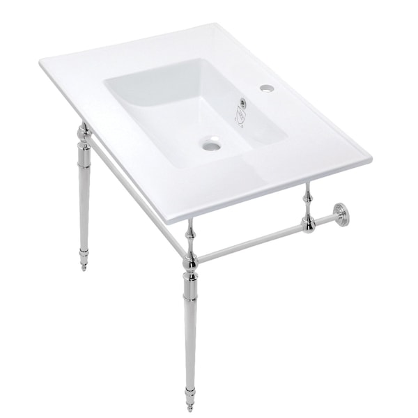 Fauceture KVPB312271CP Edwardian 31" Console Sink Set, White/Polished Chrome KVPB312271CP - main